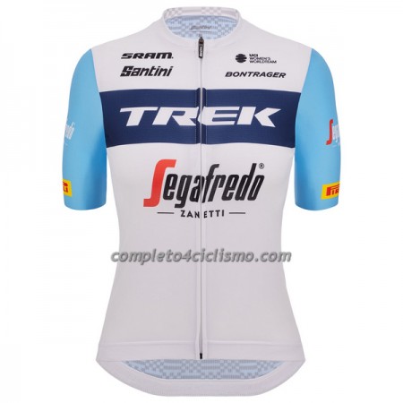 Maglia 2023 Trek-Segafredo Manica Corta Blu Bianco Donna Maglia 2023 Trek-Segafredo Manica Corta Blu Bianco Donna
